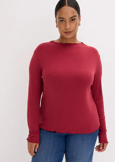 Topp i ribbemateriale og smal modell, bonprix