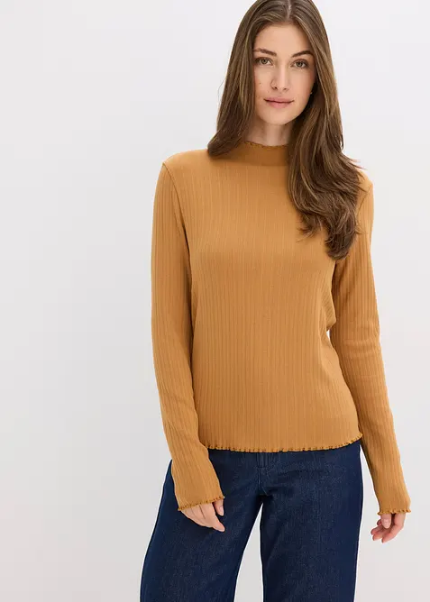 Topp i ribbemateriale og smal modell, bonprix