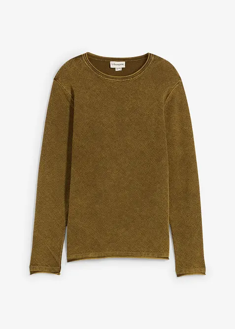 Genser i vasket stil, Slim Fit, bonprix