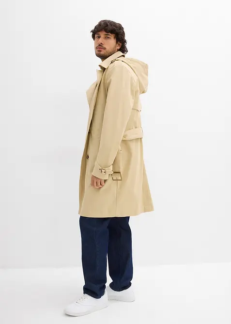 2-i-1-trenchcoat med avtagbar hette, vannavvisende materiale, bonprix