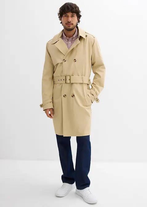 2-i-1-trenchcoat med avtagbar hette, vannavvisende materiale, bonprix