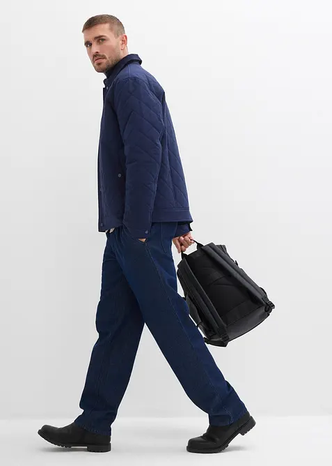 Vattert jakke med kordfløyelskrage, bonprix