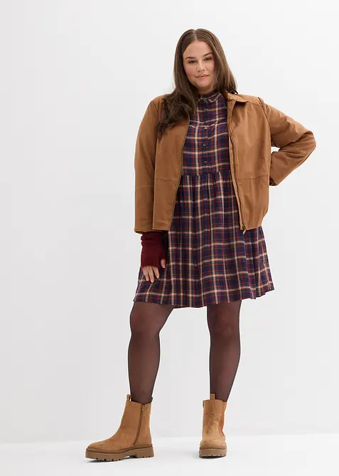 Minikjole i myk viskose, bonprix