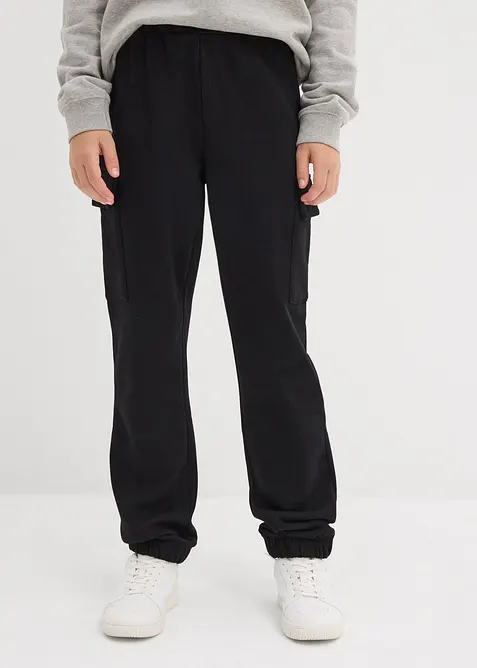 Joggebukse i 100% økologisk bomull og cargomodell, bonprix