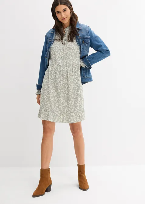 Minikjole i lett viskose, bonprix