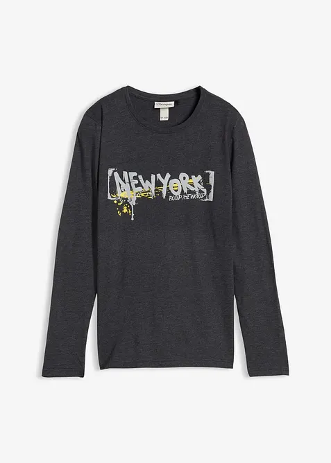 Langermet topp med print, bonprix