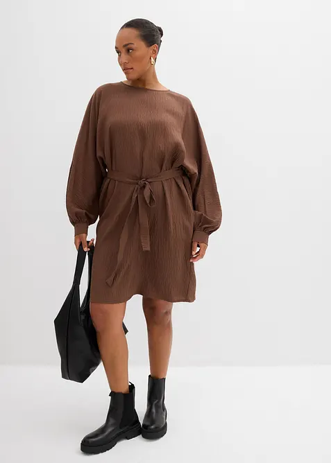 Minikjole i strukturert materiale med viskose, bonprix