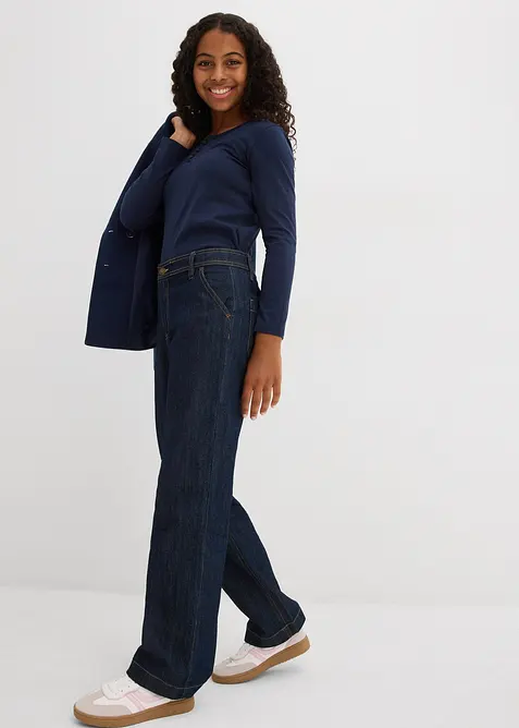 Langermet topp med økologisk bomull (2-pack), bonprix