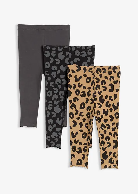 Leggings i 100% økologisk bomull (3-pack), bonprix