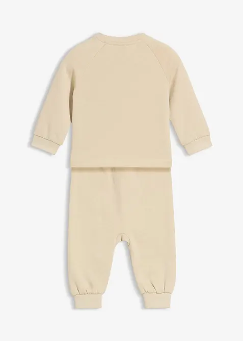 Myk sweatshirt og bukse med økologisk bomull (2-delt sett), bonprix