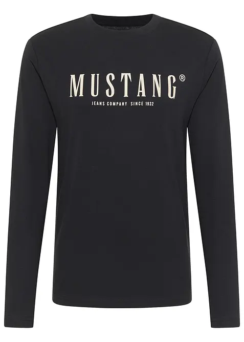 Langermet topp "Asheville" i 100% bomull fra Mustang, Mustang Jeans