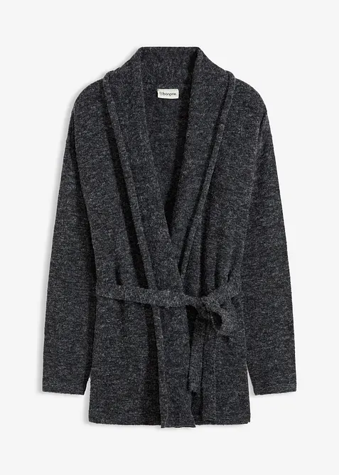 Strikkejakke i lodden, fluffy strikk, bonprix