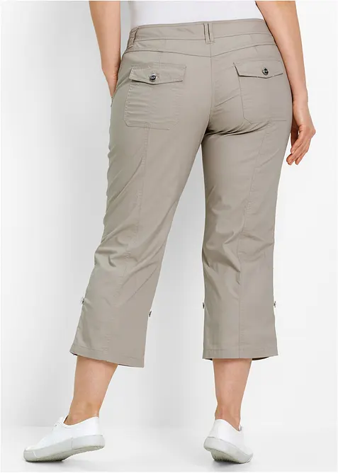 Cargo-bukse med stretch - 3/4 lang, bonprix