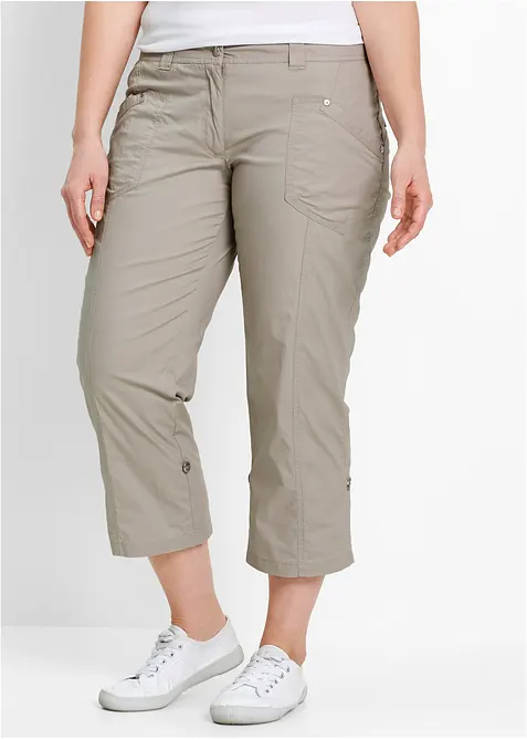 Cargo-bukse med stretch - 3/4 lang, bonprix