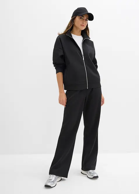 Jakke i scuba-materiale med glidelås, bonprix