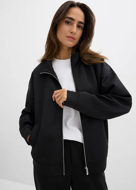 Jakke i scuba-materiale med glidelås, bonprix