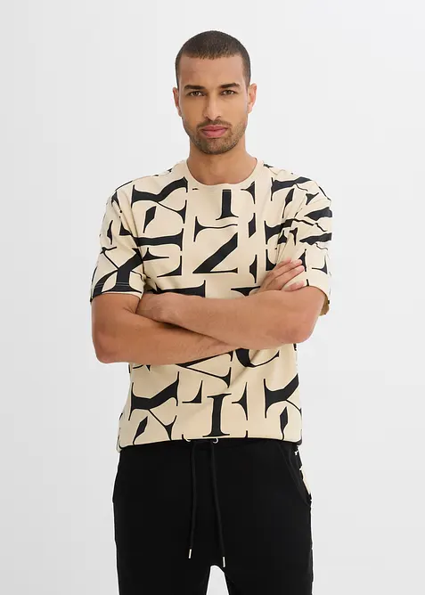 T-skjorte i formstabil, 100% økologisk bomull, bonprix