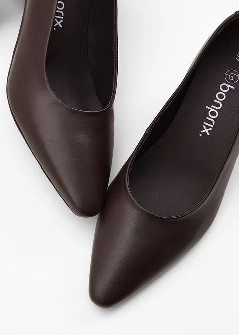 Pumps i skinn, bonprix