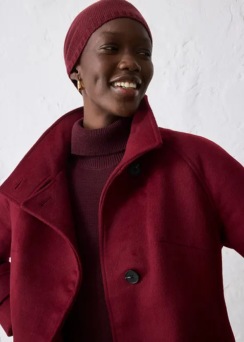 Finstrikket lue med merinoull, bonprix