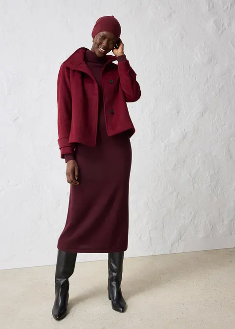 Finstrikket lue med merinoull, bonprix