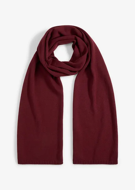 Finstrikket skjerf med merinoull, bonprix