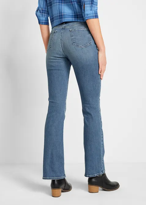 Bootcut-jeans Mid Waist, økologisk bomull, bonprix