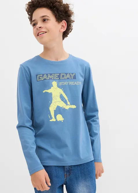 Langermet topp i 100% økologisk bomull, bonprix