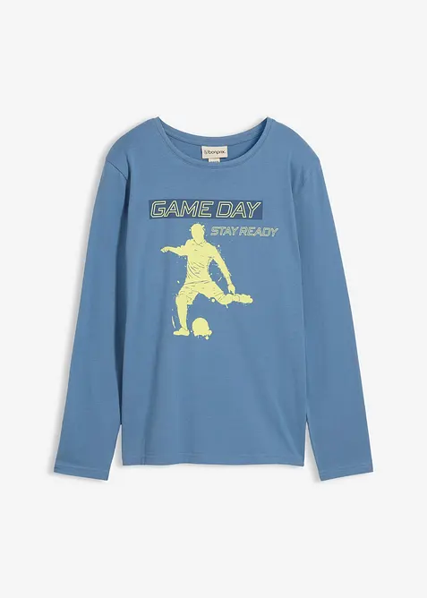 Langermet topp i 100% økologisk bomull, bonprix