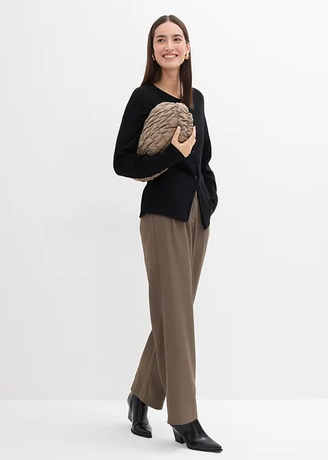 Cardigan i viskosemiks og innsvingt modell, bonprix