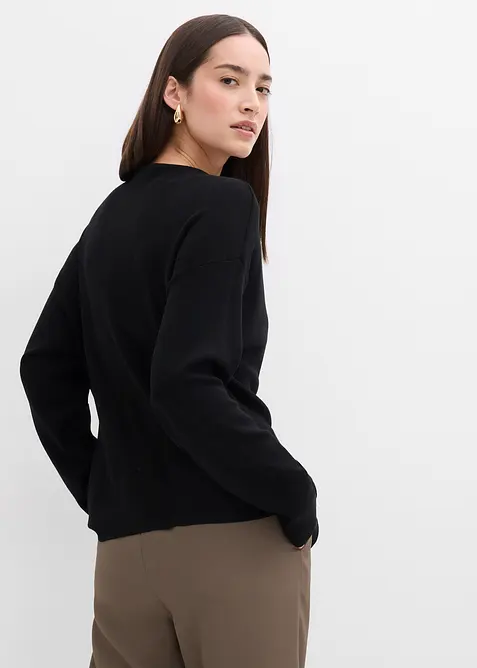 Cardigan i viskosemiks og innsvingt modell, bonprix