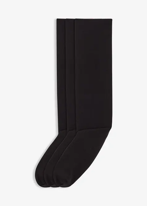 Termo-knestr&oslash;mper (3-pack) 120den i fin str&oslash;mpekvalitet med innvendig fleece, bonprix