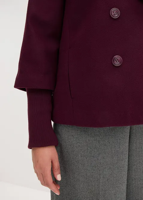 Caban-jakke med strikkede ermer, bonprix