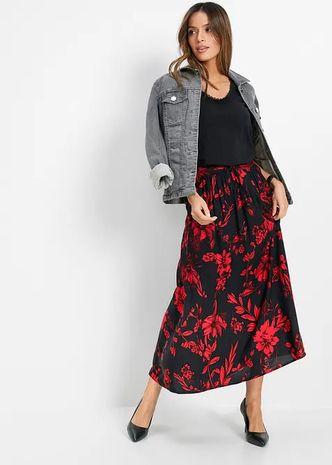 Maxiskj&oslash;rt i viskose, bonprix