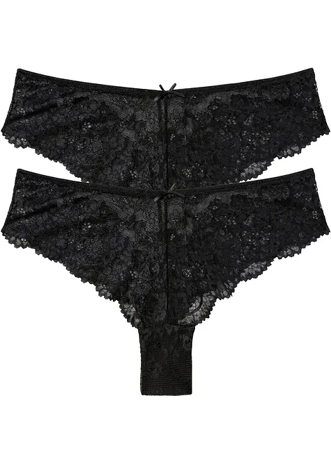 Brazilian truse i nydelig blondemateriale (2-pack), bonprix