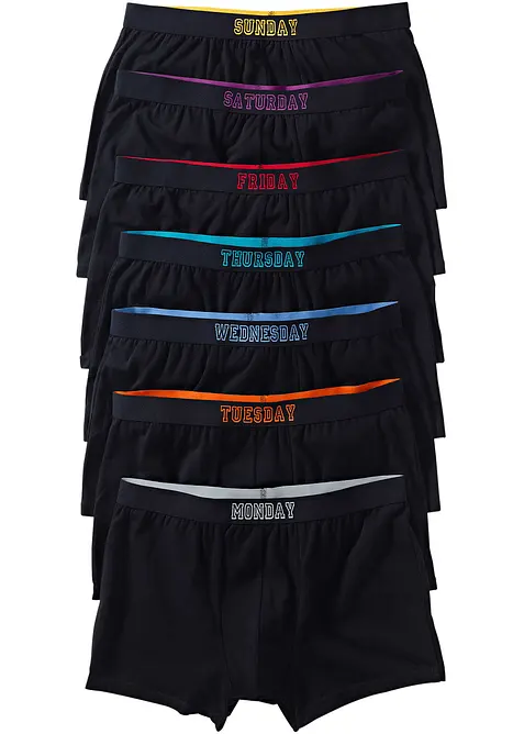 Boksershorts med bomull i ettersittende modell (7-pack), bonprix