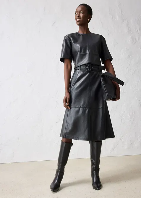 Skinntunika i lammenappa, bonprix