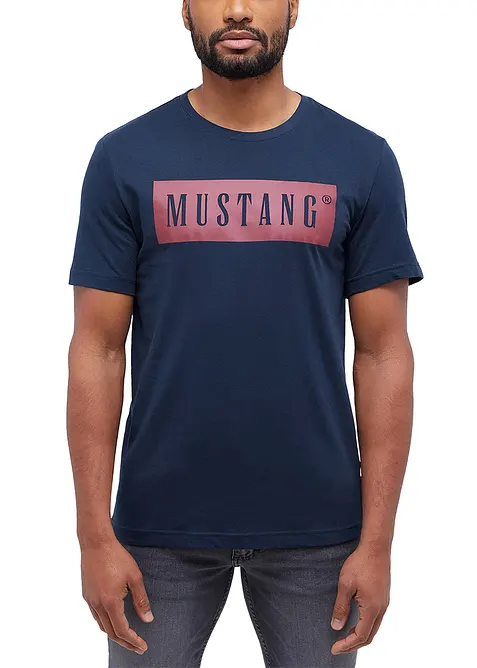 T-skjorte "Austin" i 100% bomull fra Mustang, Mustang Jeans