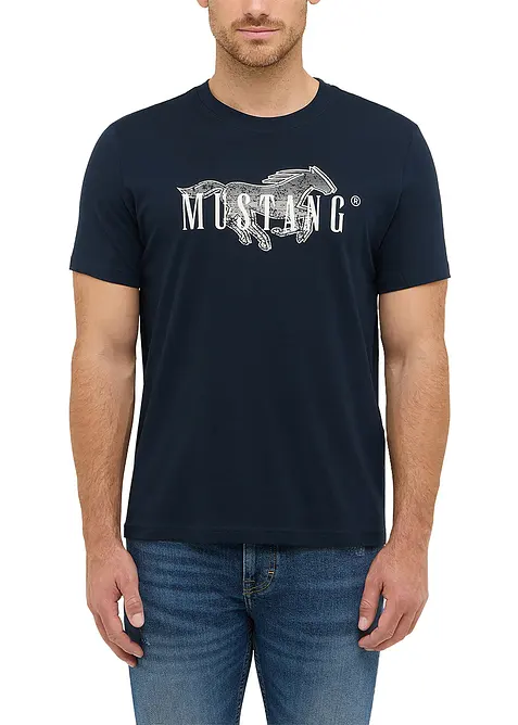 T-skjorte "Austin" i 100% bomull fra Mustang, Mustang Jeans