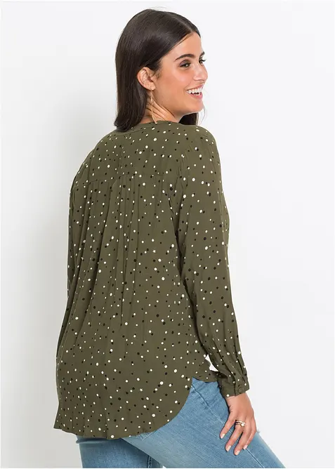 Bluse med prikker, bonprix