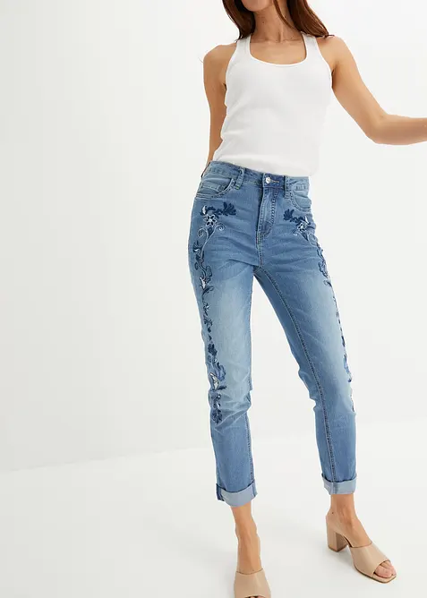 Slim Fit-jeans, Mid Waist, cropped, bonprix