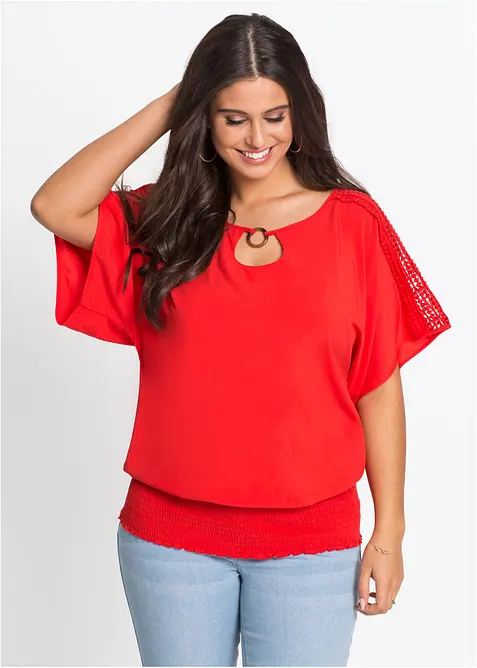 Bluse i 100% viskose, bonprix