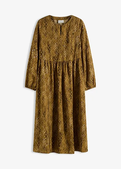 Midikjole av lett sateng, bonprix