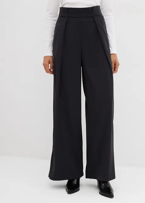 Bukse med legg og utsvingte ben, bonprix