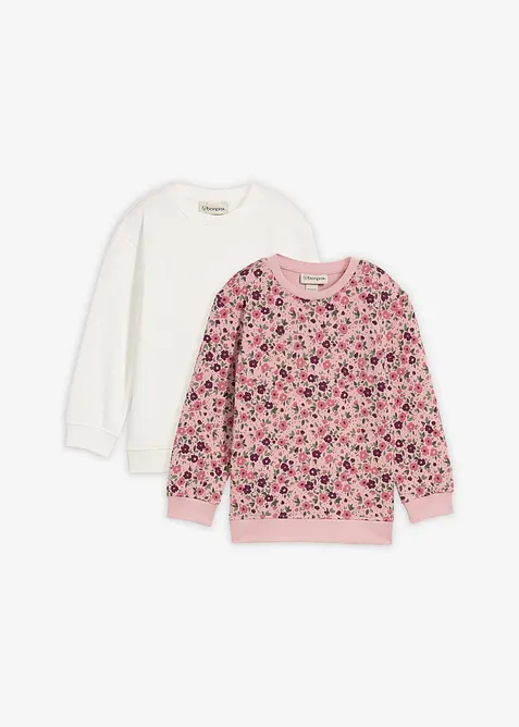 Sweatshirt i 100% økologisk bomull (2-pack), bonprix