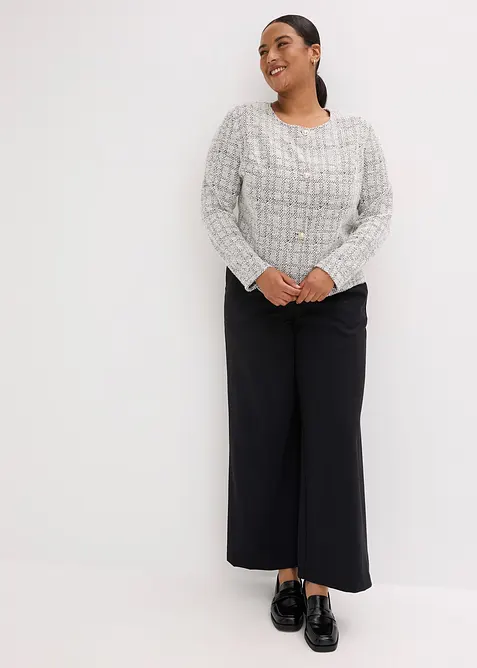 Bouclé-cardigan i bomull, bonprix