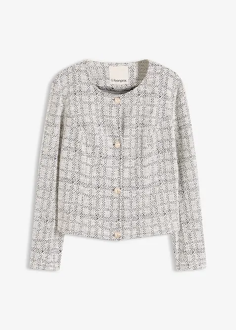 Bouclé-cardigan i bomull, bonprix