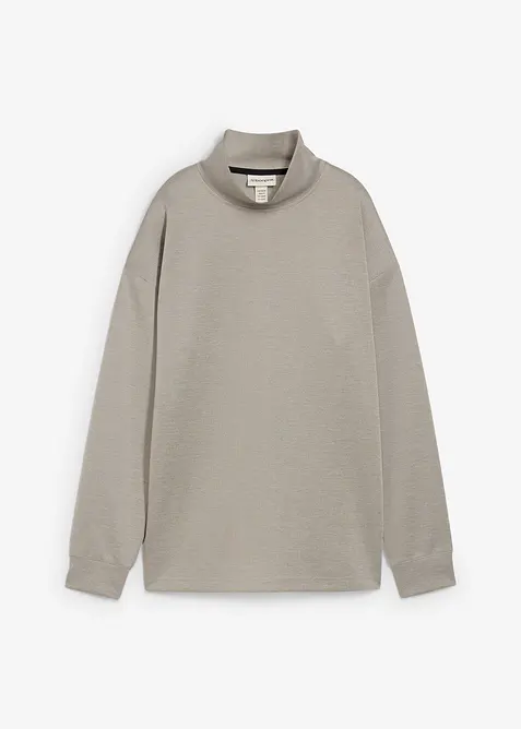 Topp i scuba-materiale med ståkrage, bonprix