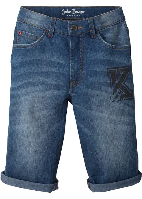Bermudashorts i denim med stretch, Slim fit, bonprix