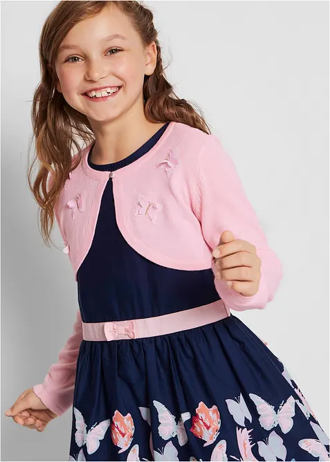 Strikket bolero med sommerfugl-applikasjon, bonprix