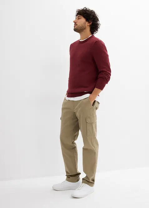 Finstrikket genser med resirkulert bomull, bonprix